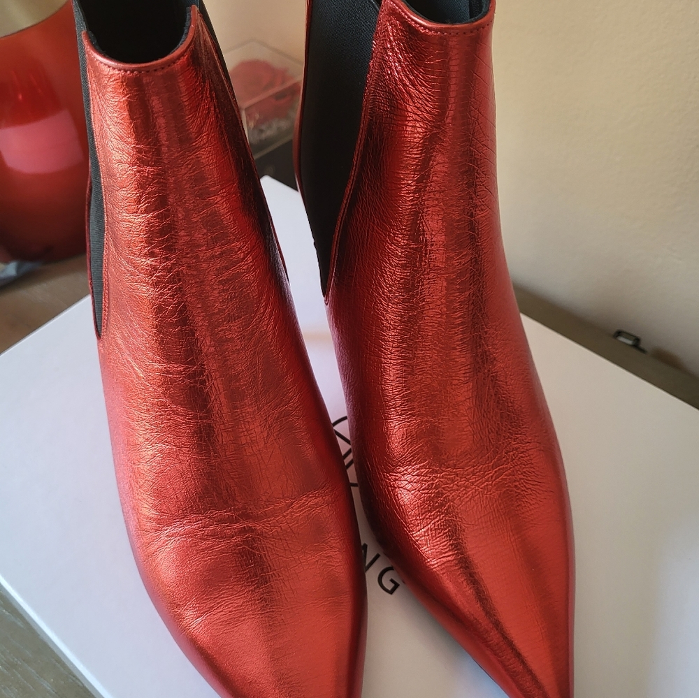 Anine Bing Red Ankle Boots
